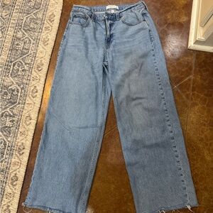 Abercrombie & Fitch Light Blue Wide Leg Jeans